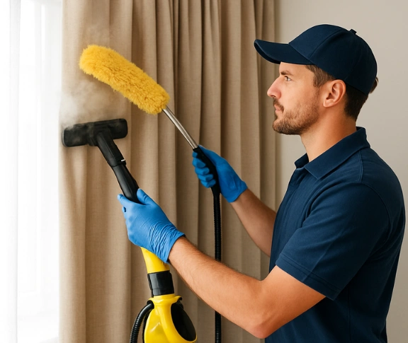 Trusted blind cleaning technician Matty Curtain Cleaning herston QLD